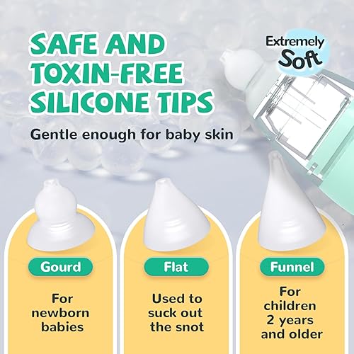 Miniatura 4 de Aspirador nasal para bebé, removedor eléctrico de mocos automático con luz LED y música recargable con ventosa nasal para niños mocosos, nariz,