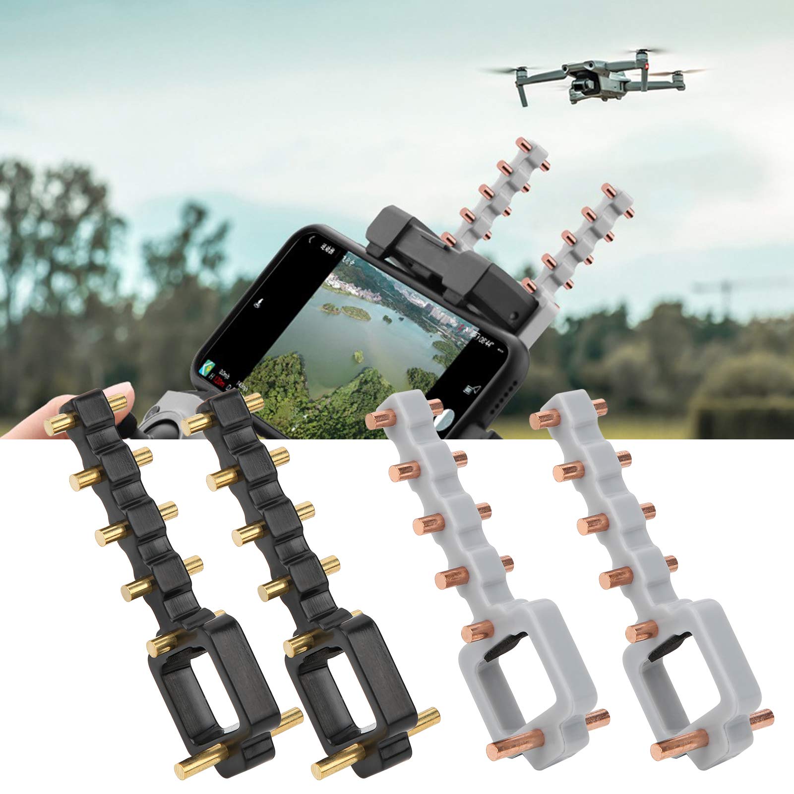 Yagi-Antennen-Set Für DJI Air 2 Drohne – Signalverstärker, Grau, 2 Stück