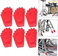 Vista 5 de Tambor Pies de goma 6 unids kit de tambor de práctica esteras de soporte de tambor estera de tambor protector de tambor taburete de pierna