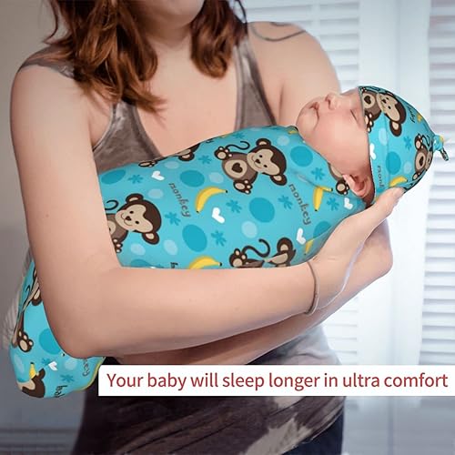 Miniatura 10 de AuHomea Manta para bebé con diseño de dinosaurios y nubes para recién nacido, saco de dormir suave para bebé, elástico y ajustable