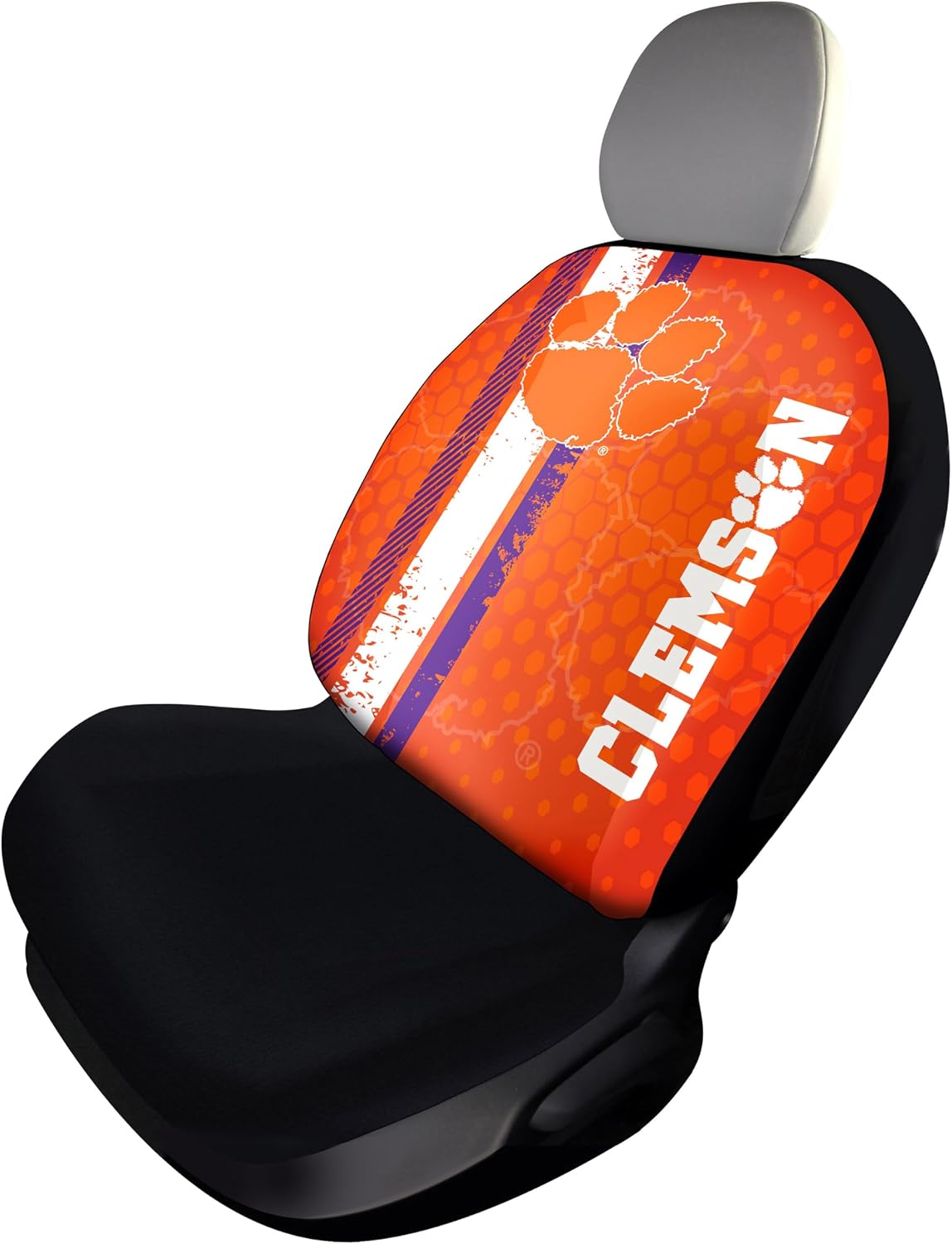 FANMATS Clemson University SEATCOVERRALLY-Clemson Rally Seat Cover - Full Color Vivid Design - 1pc