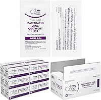 Vista 1 de Dynarex Bacitracin Zinc Ointment USP - Burn Cream and Antibiotic Ointment for Minor Cuts, Diaper Rashes, Wound Care and First Aid, 0.9g Packets - 12