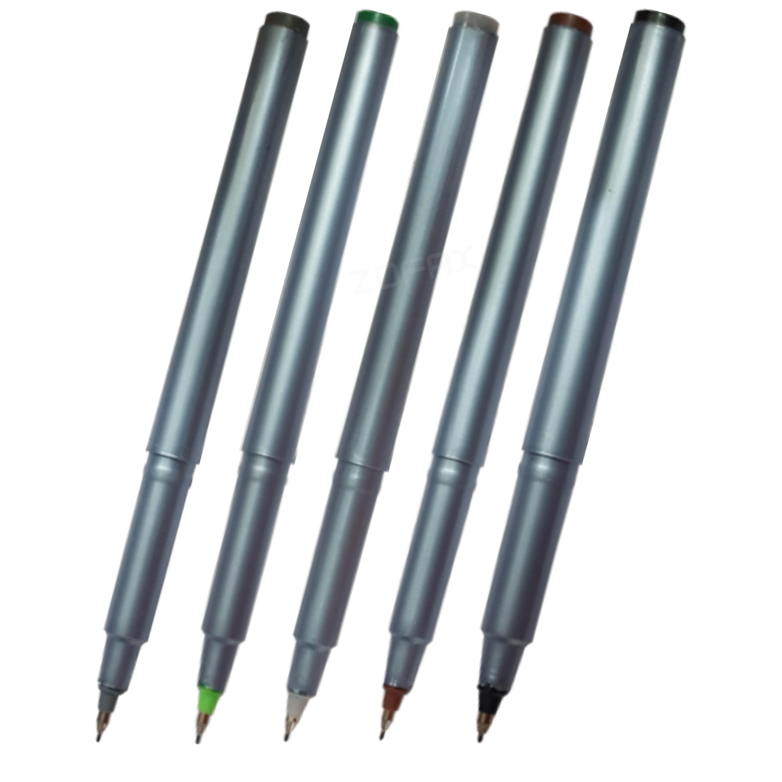 HF650 Fineliner Pens, MULTICOLOUR, Fine Point (0.5mm), Pack of 10, Write Draw Sketch Colour Mark Fine Line Pens - Image 4