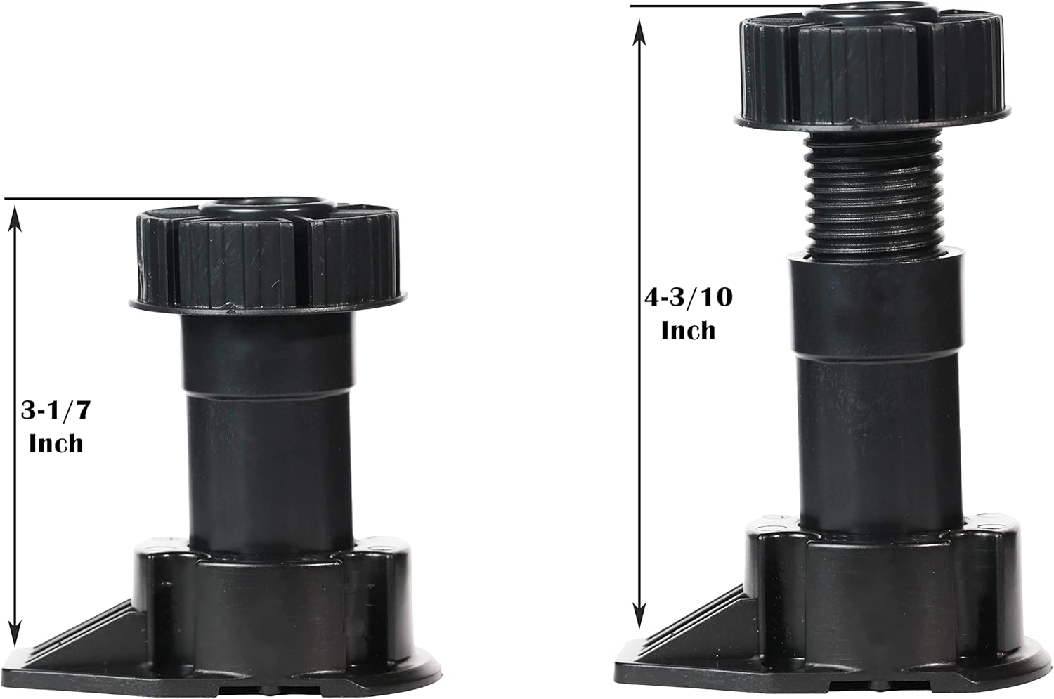 Berta 48-Pack, Cabinet Leveler Legs-330 lb Capacity, Leg-Adjusts from 3 1/7" - 4 3/10" (80-110 mm) (80-110 mm, 48 Pieces)