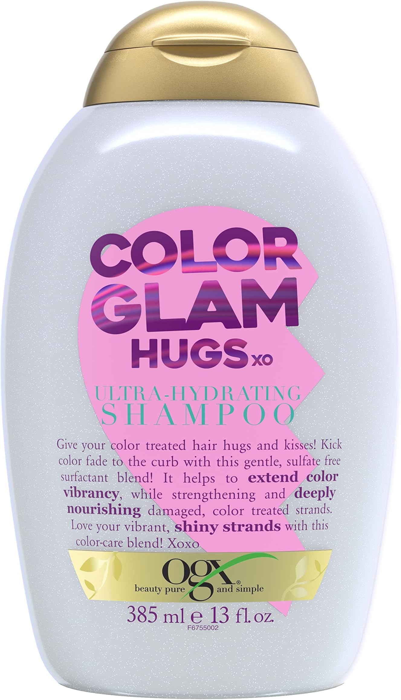 ColorGlam Ultra Hydrating Shampoo for Color-Treated Hair, Gentle Sulfate-Free Surfactants to Help Protect Hair Color, Semi-Sweet Scent, 13 Fl Oz