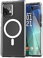 Vista 6 de Funda magnética para Motorola Edge Plus 2023, compatible con MagSafe, carga y accesorios de teléfono (Moto Edge + 2023), transparente