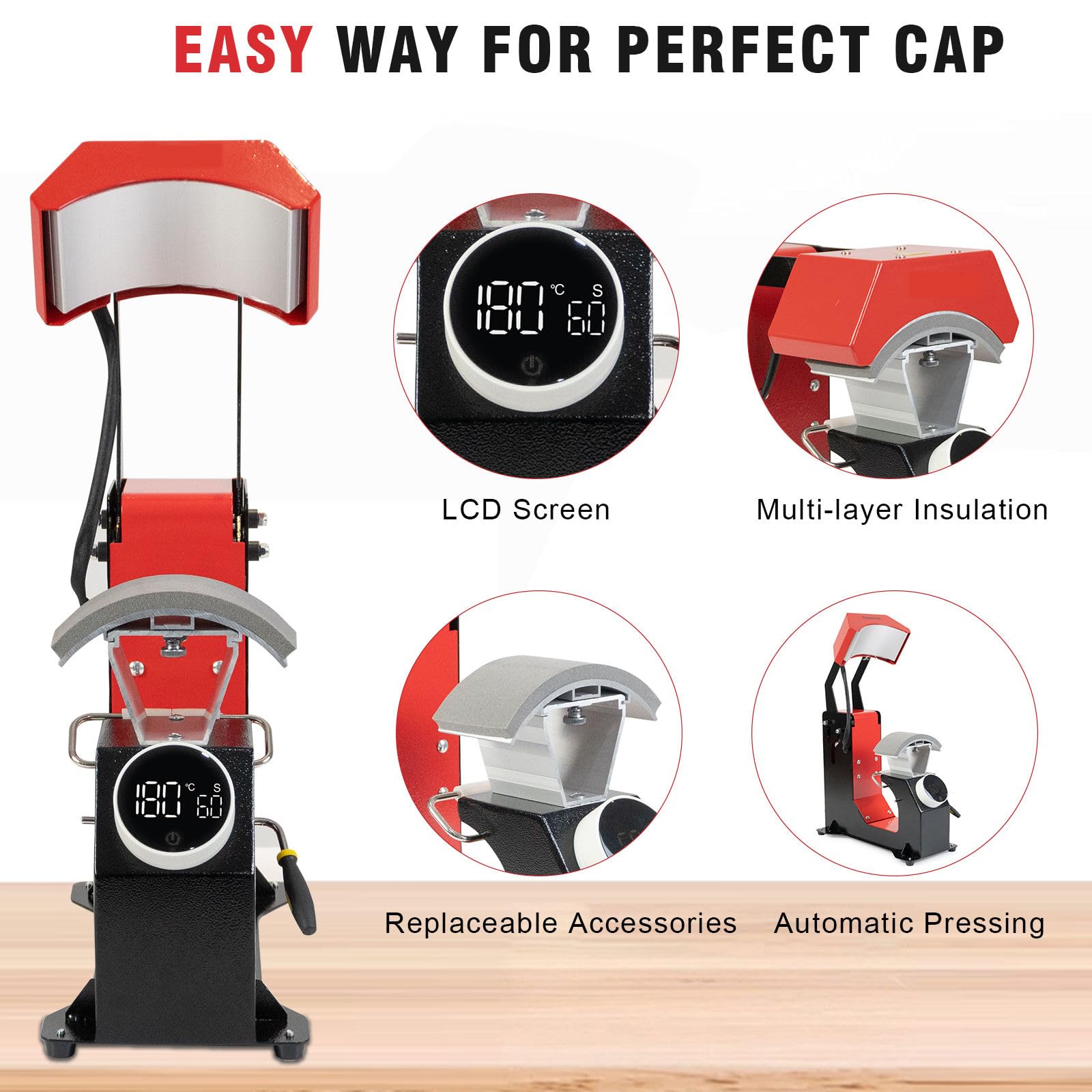 Amazon.co.jp: キャップ熱プレス機、帽子熱転写機、ホットスタンピング