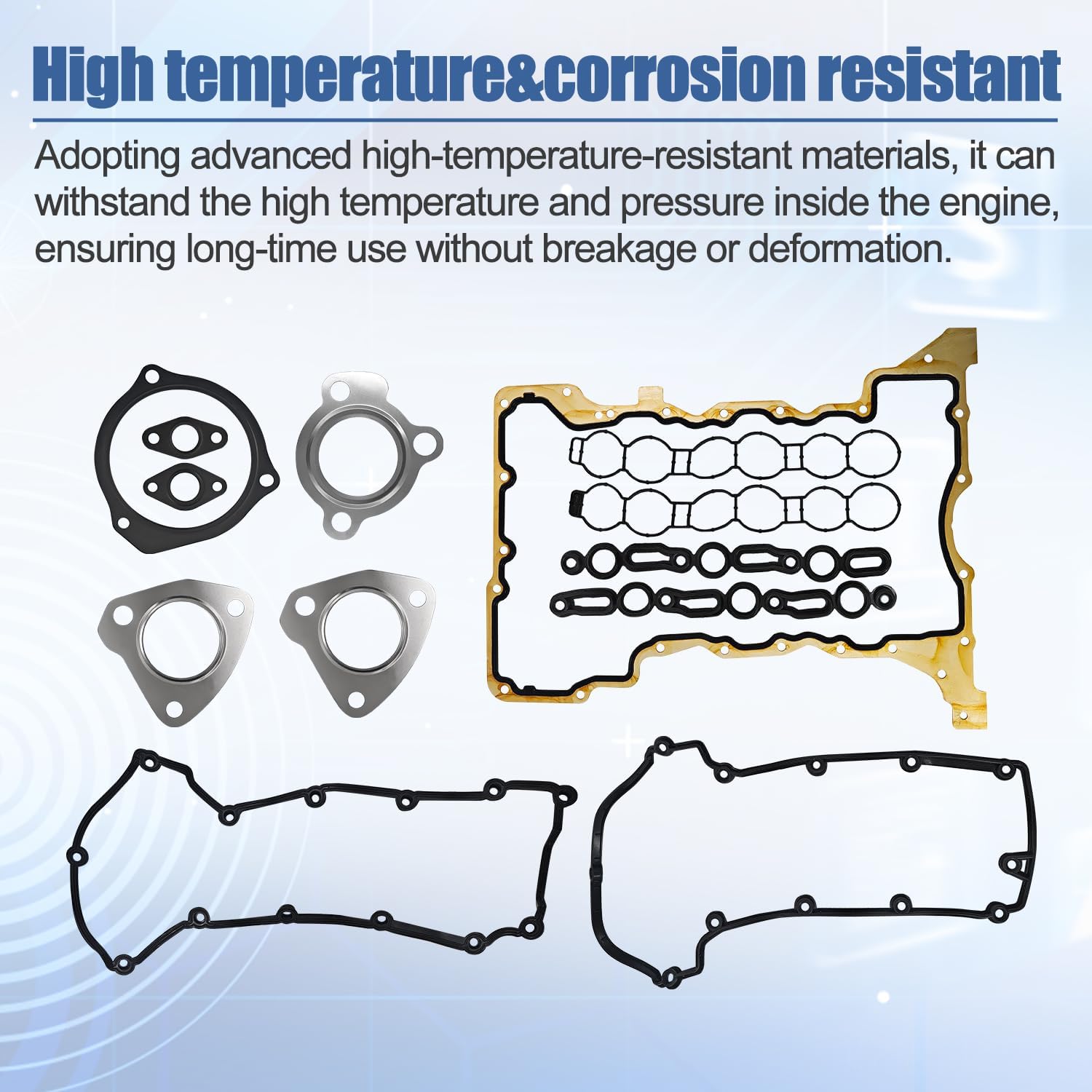 3.0L EcoDiesel Head Gasket Kit Compatible with 2014-2018 Jeep Grand Cherokee, Ram 1500 3.0L V6 Diesel, Replaces 68147397AA, 68147398AA, 51046000