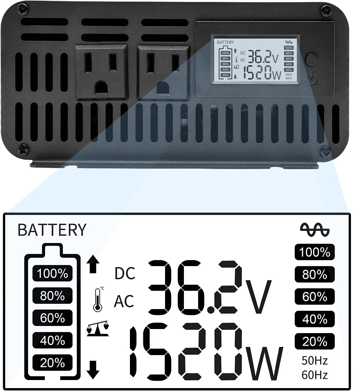 インバーター 12v 220v 純粋な正弦波 24v 110v DC から AC 2000W 3000W 