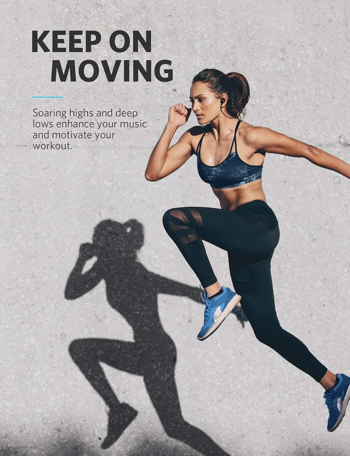 Anker Bluetooth Headphones, Soundcore Spirit Sports Earbuds, Bluetooth 5.0, 8H Battery, IPX7 Waterproof, SweatGuard, Comfortable Wireless Headphones