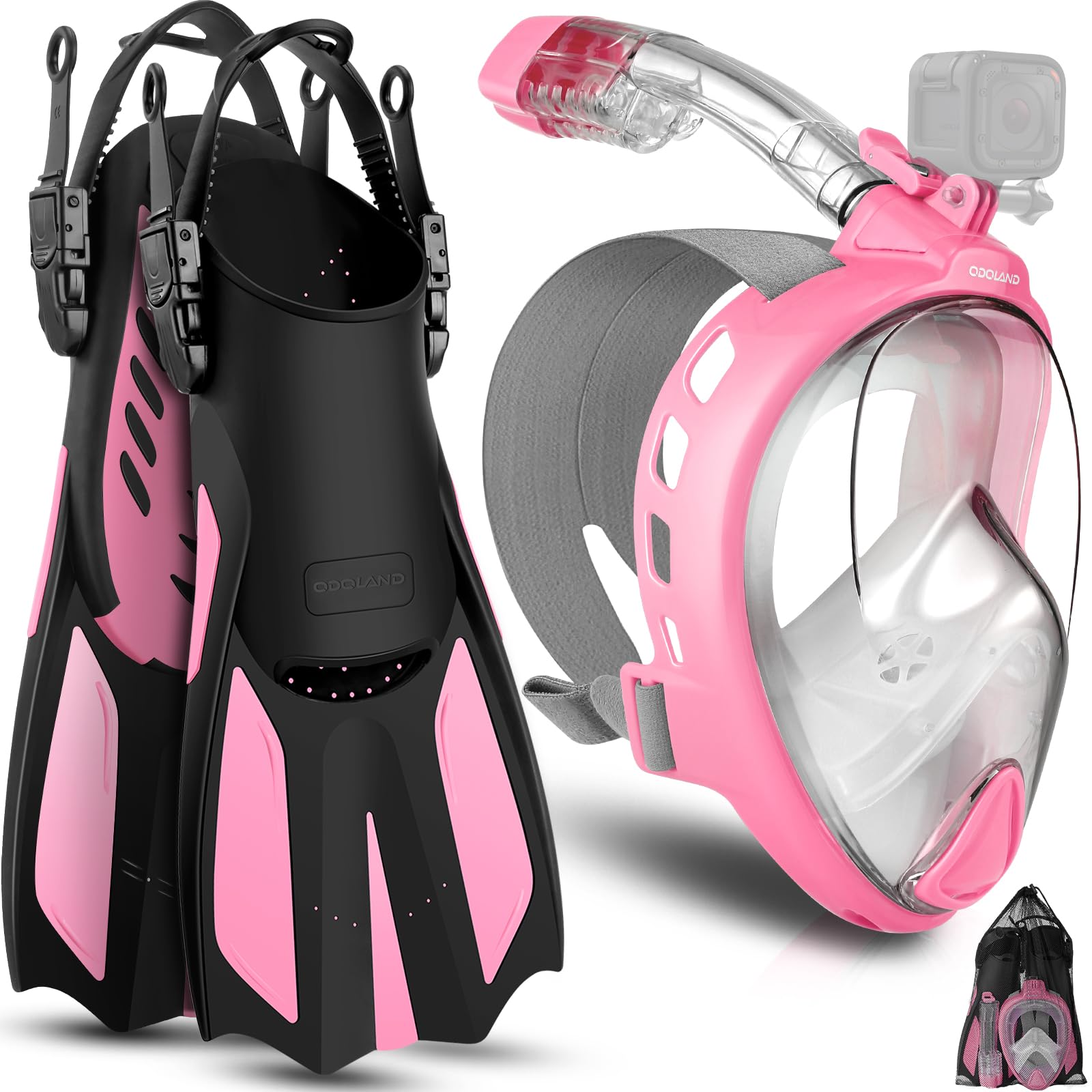 180 Degree Panoramic Snorkel Mask Odoland Full Face Snorkel Mask With ...