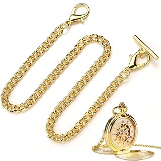 Zephyra Pocket Watch Chain with T Bar