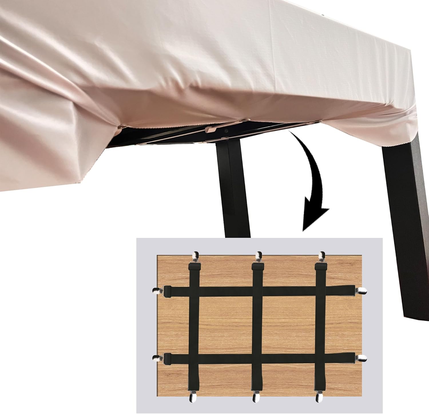 Amonsa Hidden Table Clips for Outdoor Tablecloths Keep