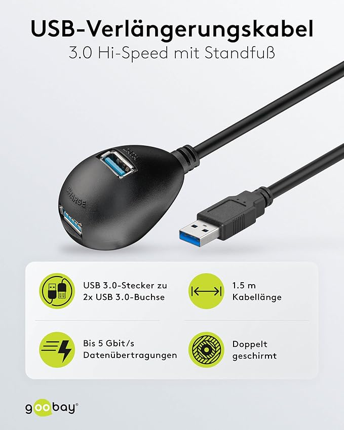USB DOCK 150 DUAL SuperSpeed 3.0 1.5m miniatura 2