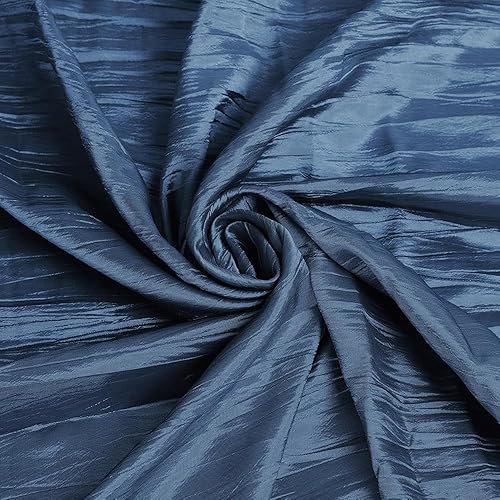 Perno de rollo de tela de lino CV, 10 yardas x 54 pies, tafetán arrugado de acordeón rosa, 1 unidad