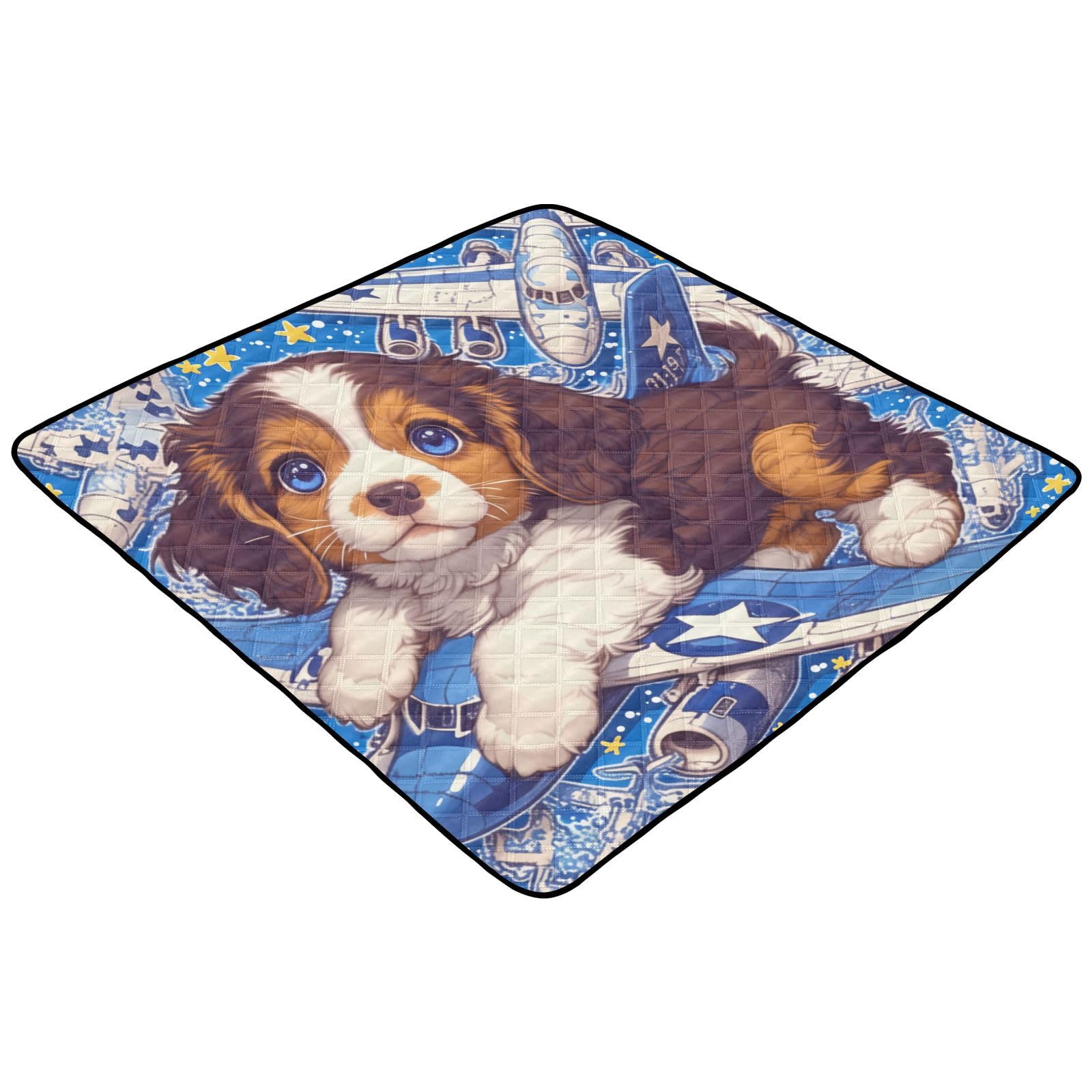 Kigai Cute Dogs Baby Play Mat for Floor and Playpen 50x50 inch Non-Slip Baby Activity Playmat Waterproof Foldable Crawling Mat for Infants Toddlers