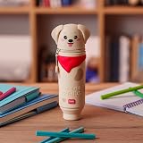 LEGAMI - Kawaii Étui École 2 en 1 en Silicone Souple, Golden - 6