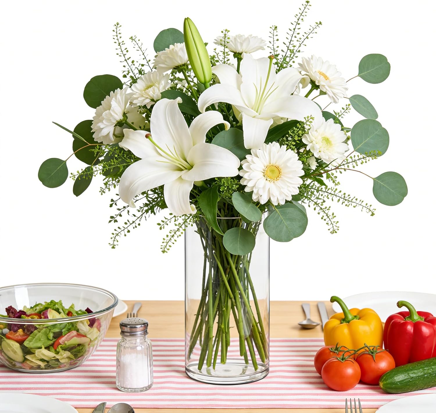 Acrylic Flower Vase Cylinder, 3 Packs, 7.87" Tall Clear Plastic Vase for Centerpieces - Shatterproof Wedding, Event & Home Decor Vase,7.87" Tall Round - 3 Pcs, Clear