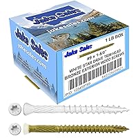 Vista 12 de Tornillo de madera con revestimiento exterior de estrella de bronce n.º 9 x 3 pulgadas Torx/Star Drive Head