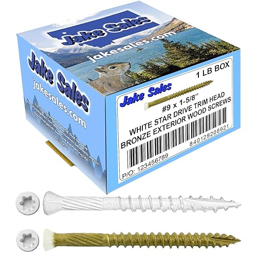 Miniatura 12 de Tornillo de madera con revestimiento exterior de estrella de bronce n.º 9 x 3 pulgadas Torx/Star Drive Head