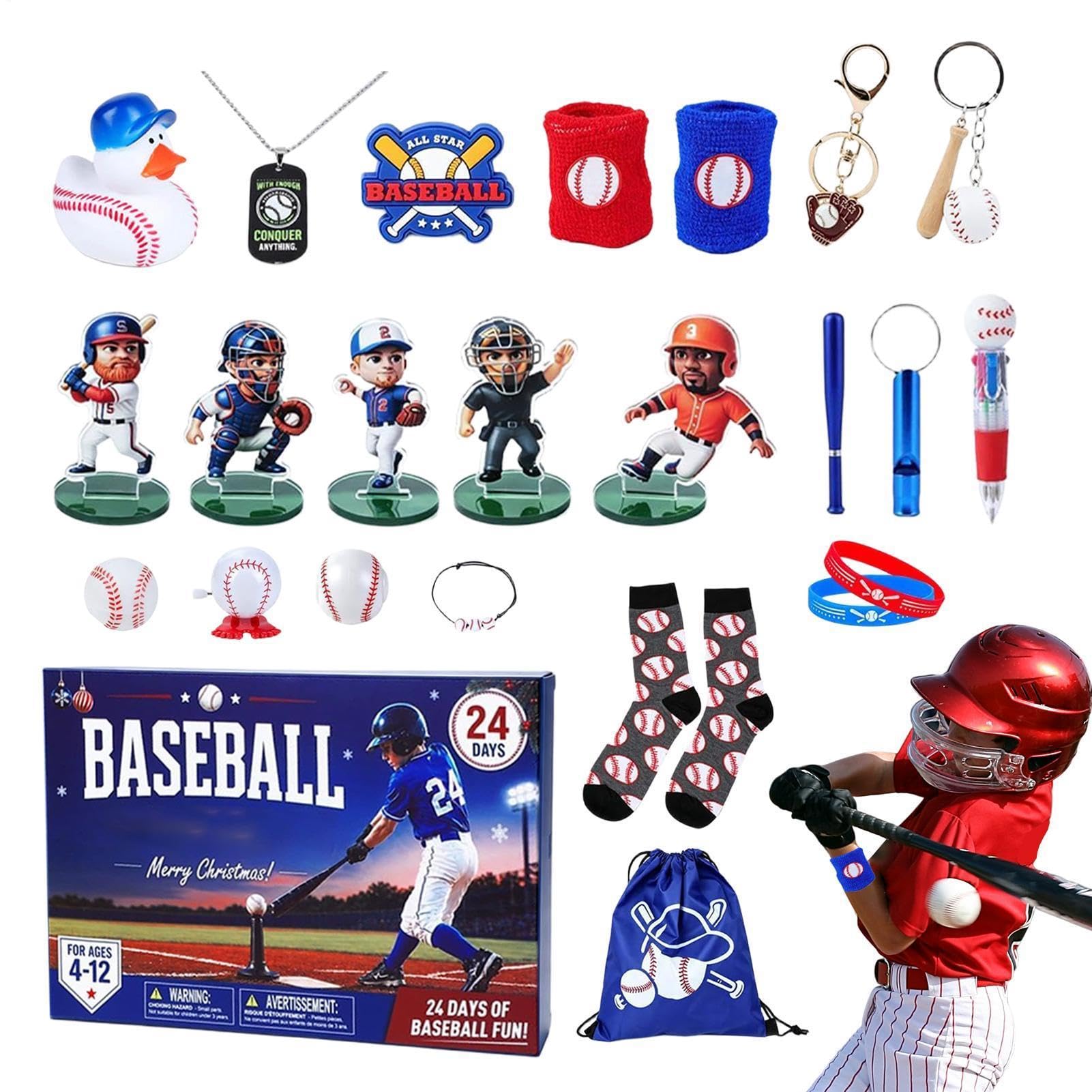 Calendrier de l'Avent Baseball de Noël Accessoires de Baseball à