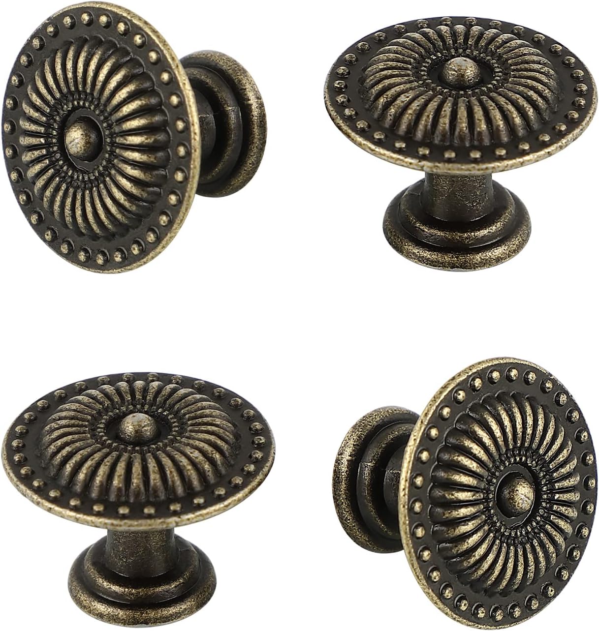 BESTOMZ4pcs Vintage Drawer Cabinet Pull Handle Knob (Bronze)