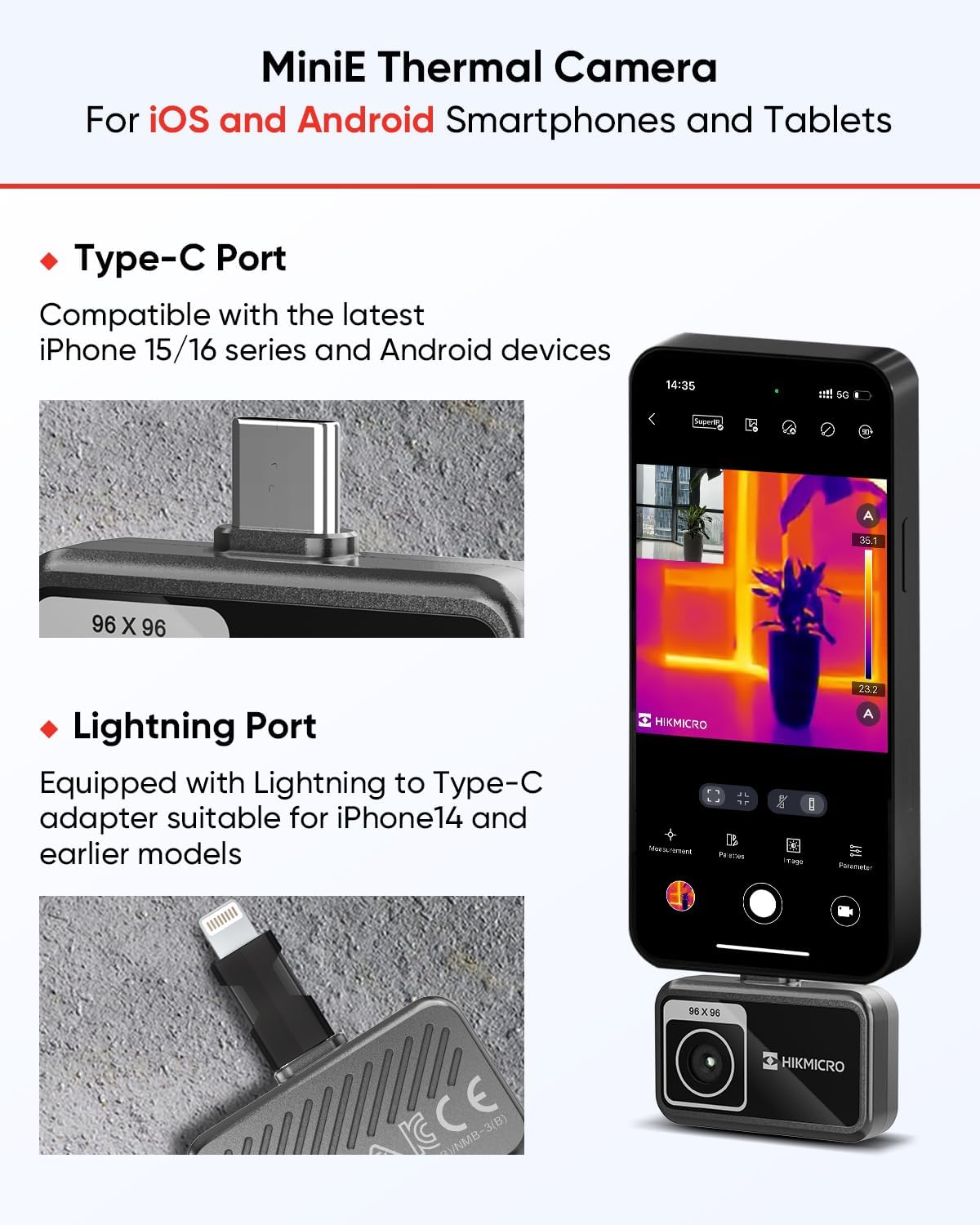 Hikmicro Minie Smartphone Thermal Camera thumbnail