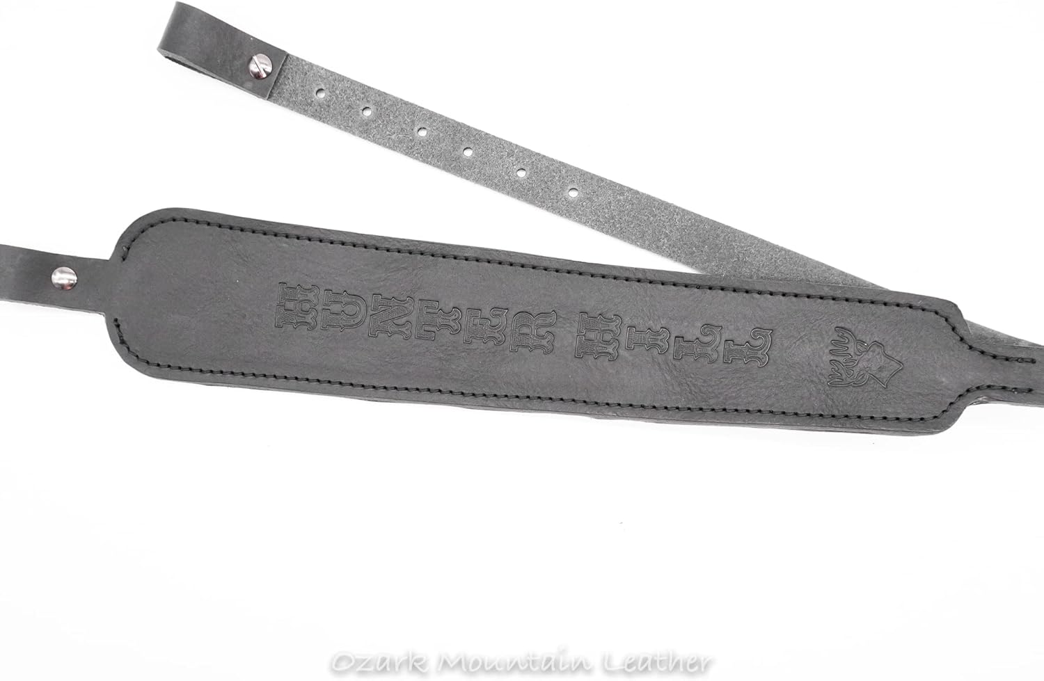 Custom Leather Rifle Sling Gun Rifle Sling Padded Peronalized Customizable Black Leather