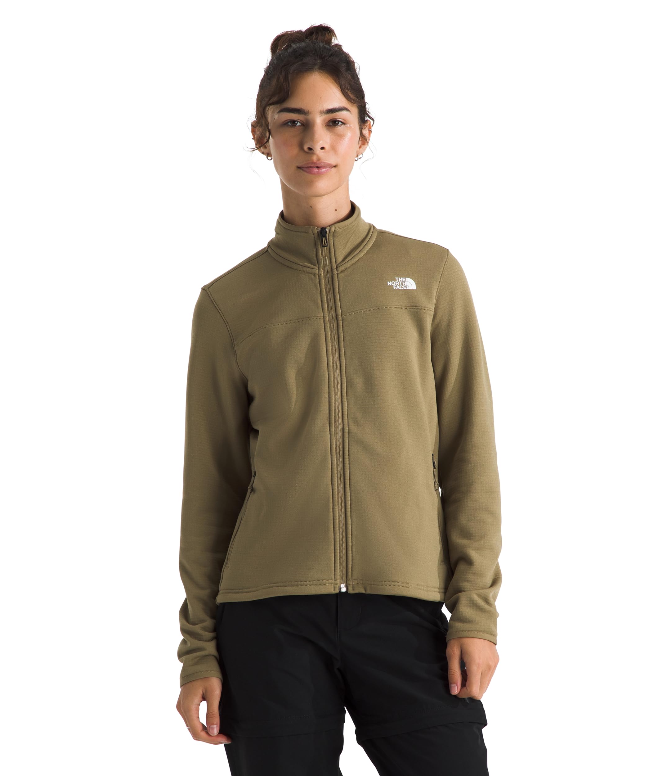 THE NORTH FACE Women's Cedar Trail Grid Fleece Jacket | Zip Pockets & Reinforced Binding on the Collar, Cuffs & Hem