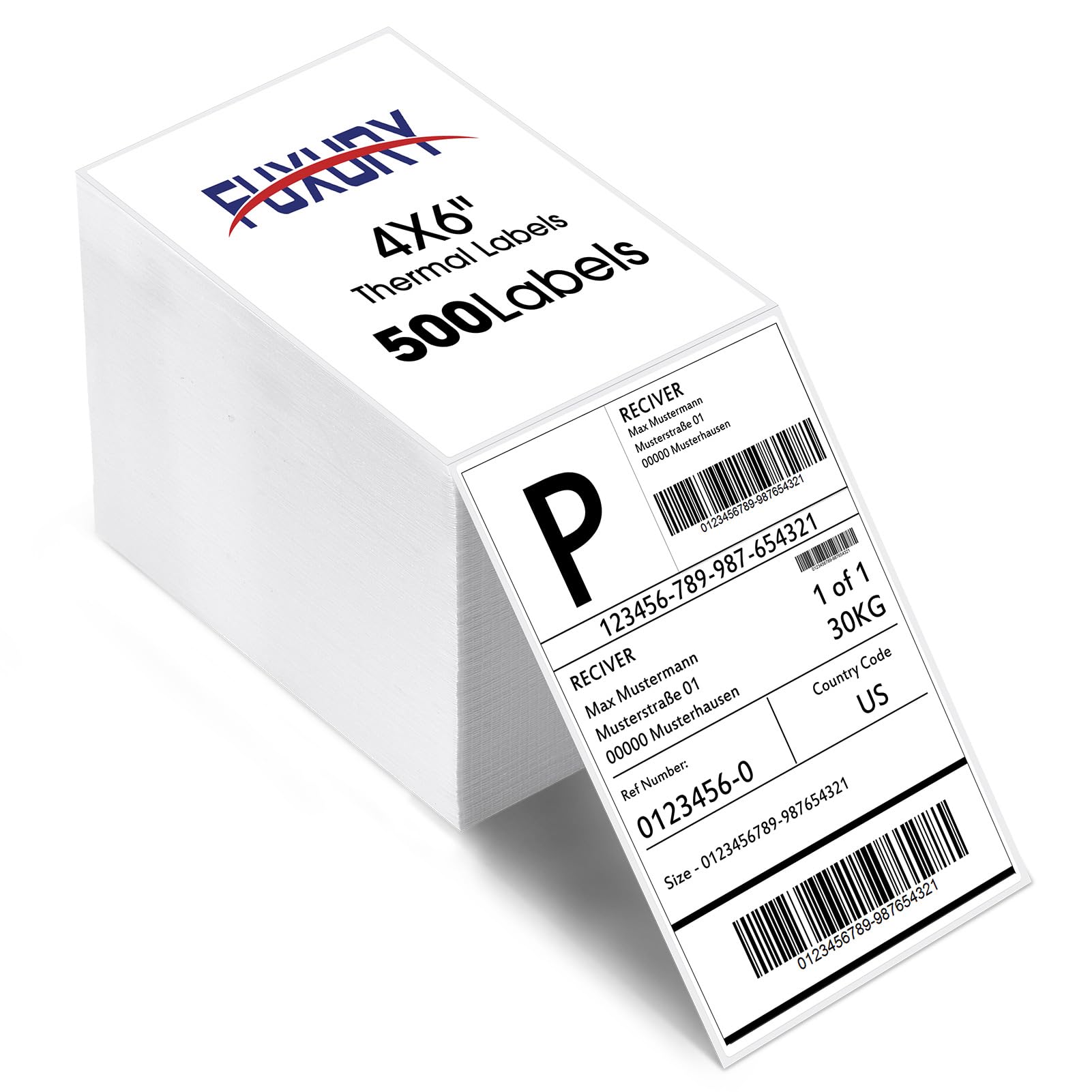 Fuxury Thermal Labels 4x6 500 Labels Fanfold Direct Shipping Label