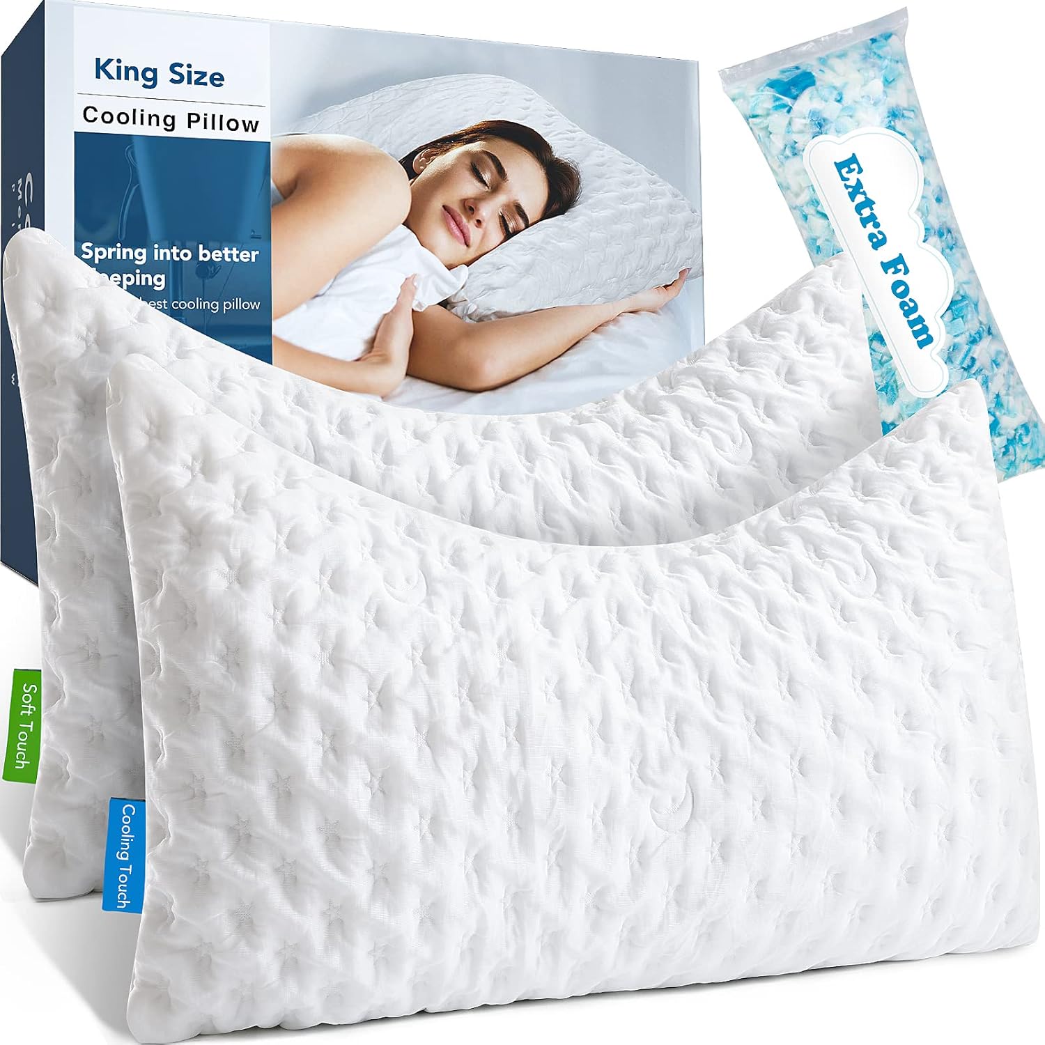 Adjustable Side Sleeper Pillow for Neck and Shoulder Pain