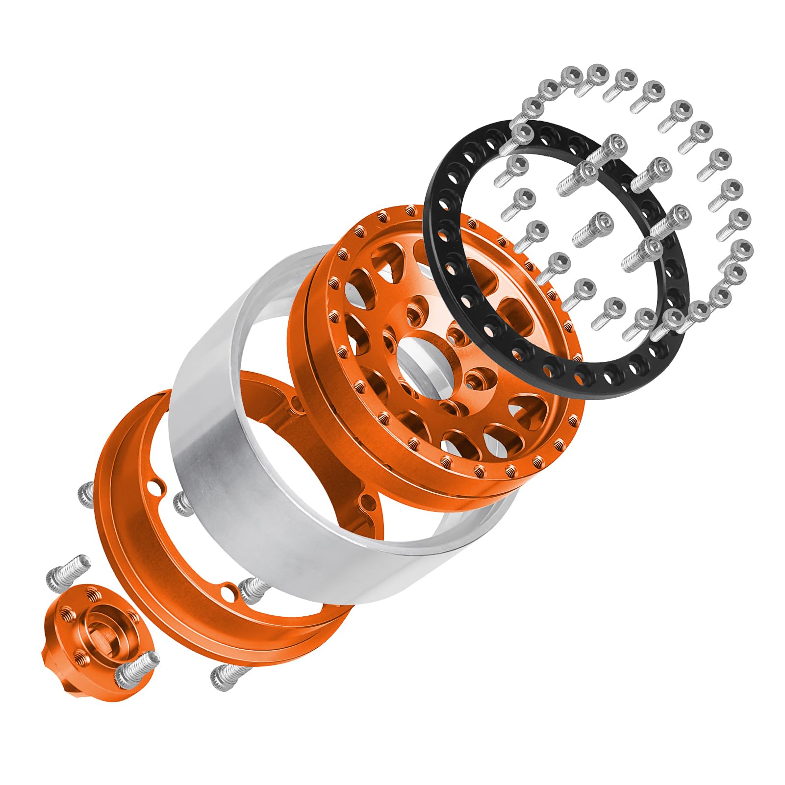 HobbyPark 1.9 Aluminum Beadlock Wheels For 1/10 RC Crawlers – 4-Pack, Fits Traxxas TRX4, Axial SCX10, Redcat Gen8