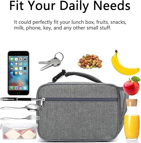 Miniatura 7 de Lonchera térmica reutilizable para la escuela, bolsas de almuerzo congelables duraderas para niños, niñas, hombres y mujeres, kit de lonchera