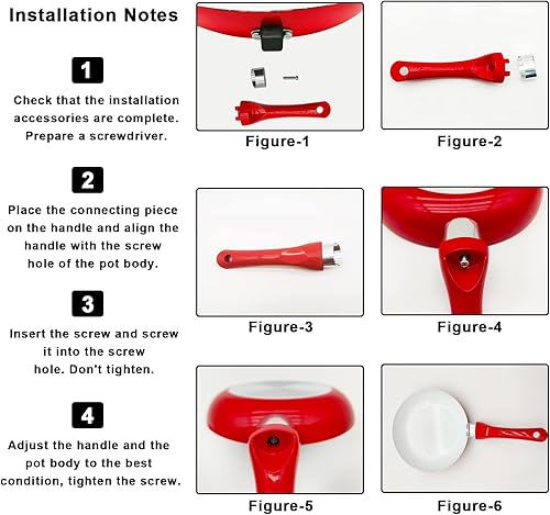 Miniatura 6 de Juego de sartenes antiadherentes sartenes de 8 pulgadas sartenes de cerámica de 9 y 95 pulgadas con tapas de vidrio sartén de cerámica de doble capa