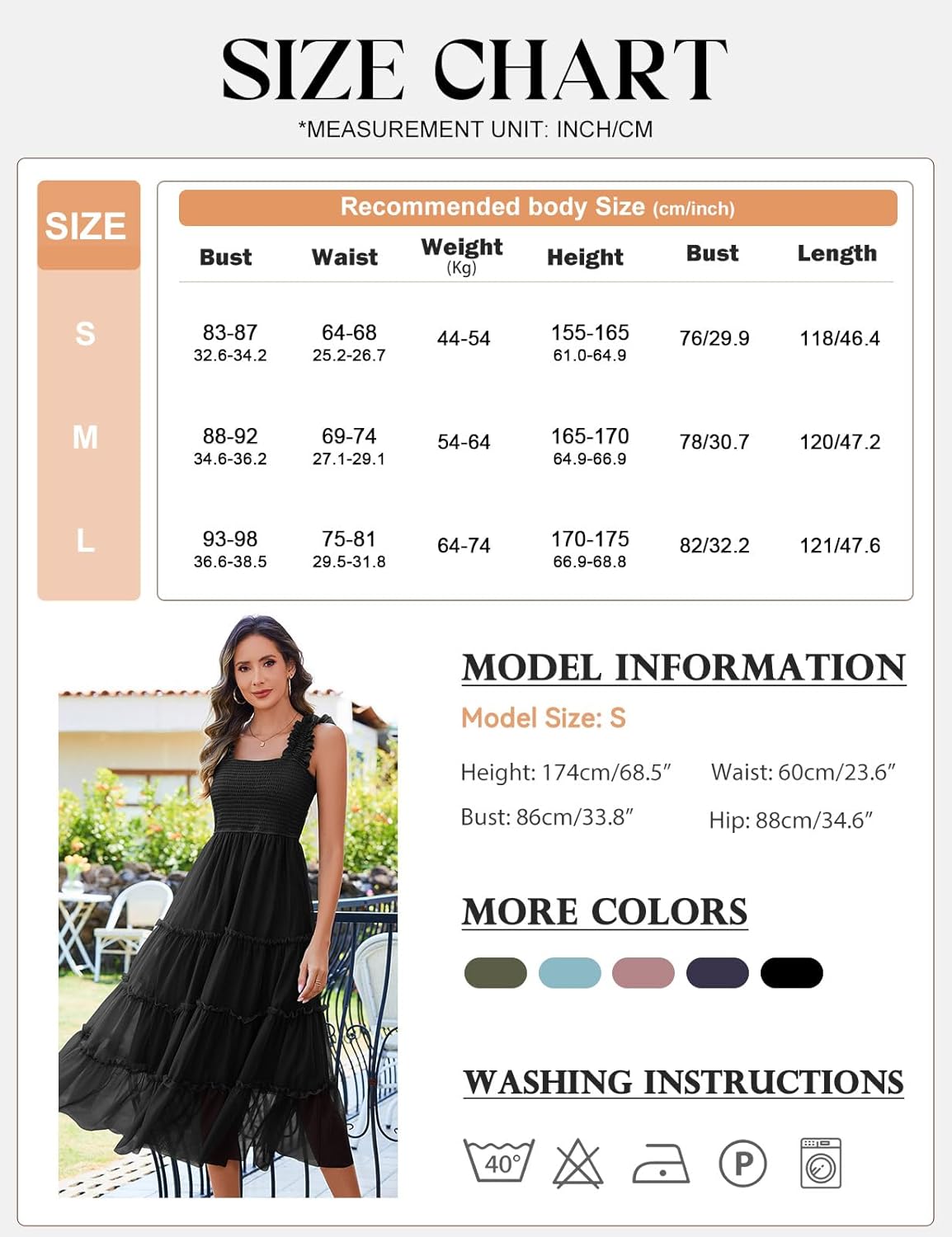 HEEKPEK Womens Summer Midi Dresses 2025 Flowy Tulle Sleeveless Smocked Square Neck Ruffle Tiered Sundress Wedding Guest Party - Image 6