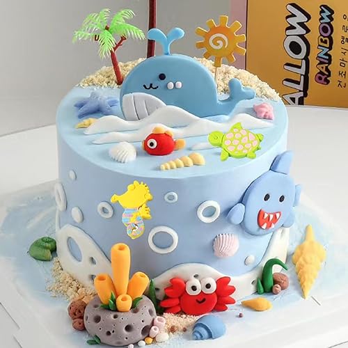 Miniatura 4 de Moldes para fondant con temática marina, cola de sirena, caballito de mar, conchas de mar, moldes de silicona para hornear para decoración de