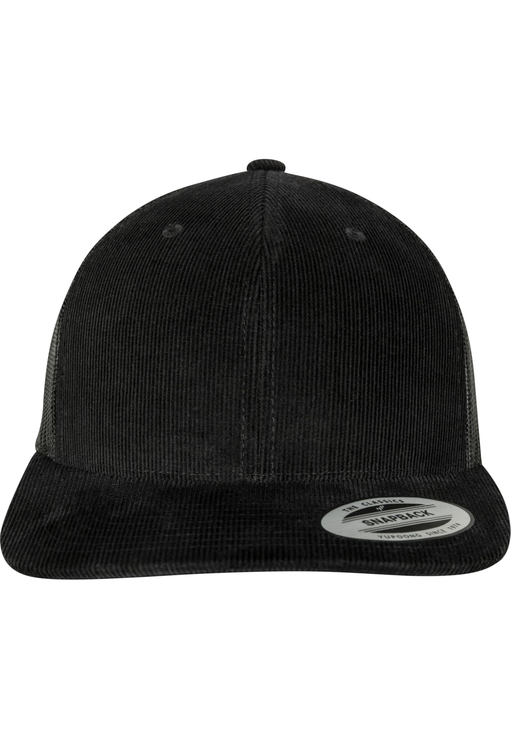 Flexfit Corduroy Retro Trucker Kappe, Black, One Size