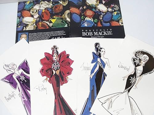 Bob Mackie Original Designs Portafolio de Barbie Jewel Essence Collection