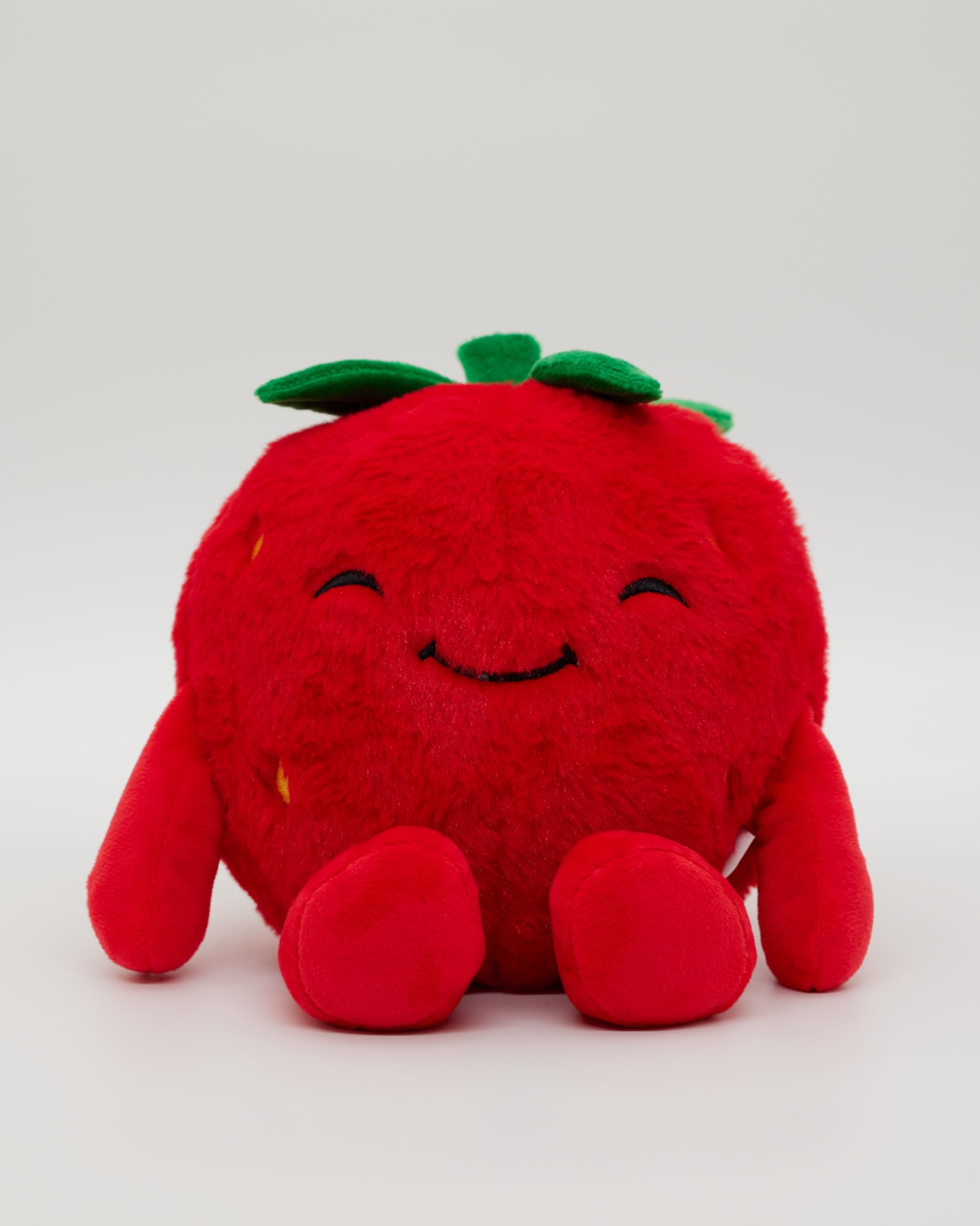 Snuggz Strawberry Weighted Plush Soft Toy 0.8kg - Plush Pillow for Cuddle Comfort, Cute Stuffed Animal for Kids - Calming Weighted Cuddly Toy Companion for Cosy Rest