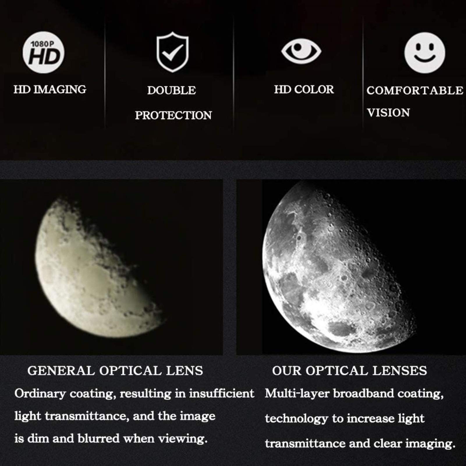 Télescope astronomique Ultra HD 50 mm pour débutants Adultes et télescope réfracteur 360 mm de Longueur focale Adaptateur Compact pour Smartphone et Observation Portable de la Lune, télescope Doub