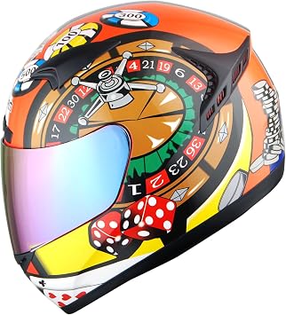 1STORM Motorcycle Bike Full FACE Helmet Booster Skull