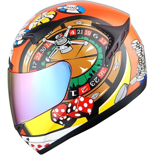1STORM Motorcycle Bike Full FACE Helmet Booster Skull