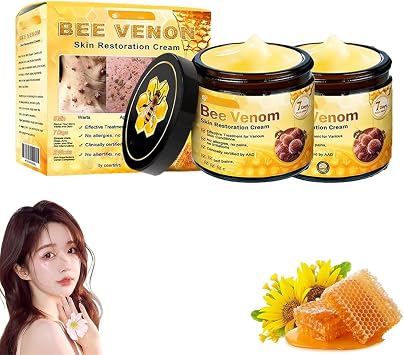 Bee Venom Skin Restoration Cream, Professional Bee V-enom Skin Treatment Cream,B ee Venom Comprehensive Creams, Repair, Moisturize and Lift 3 in 1, for All S kin Types 2 Pcs
