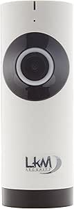 Videocamera sorveglianza IP Fish-Eye LKM Security, risoluzione HD, Grandangolo 180°, Wireless, Accessibile da remoto tramite smartphone, Wi-Fi con slot MicroSD