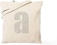 Vista 8 de CafePress A Is For Austen - Bolsa reutilizable de lona color beige natural