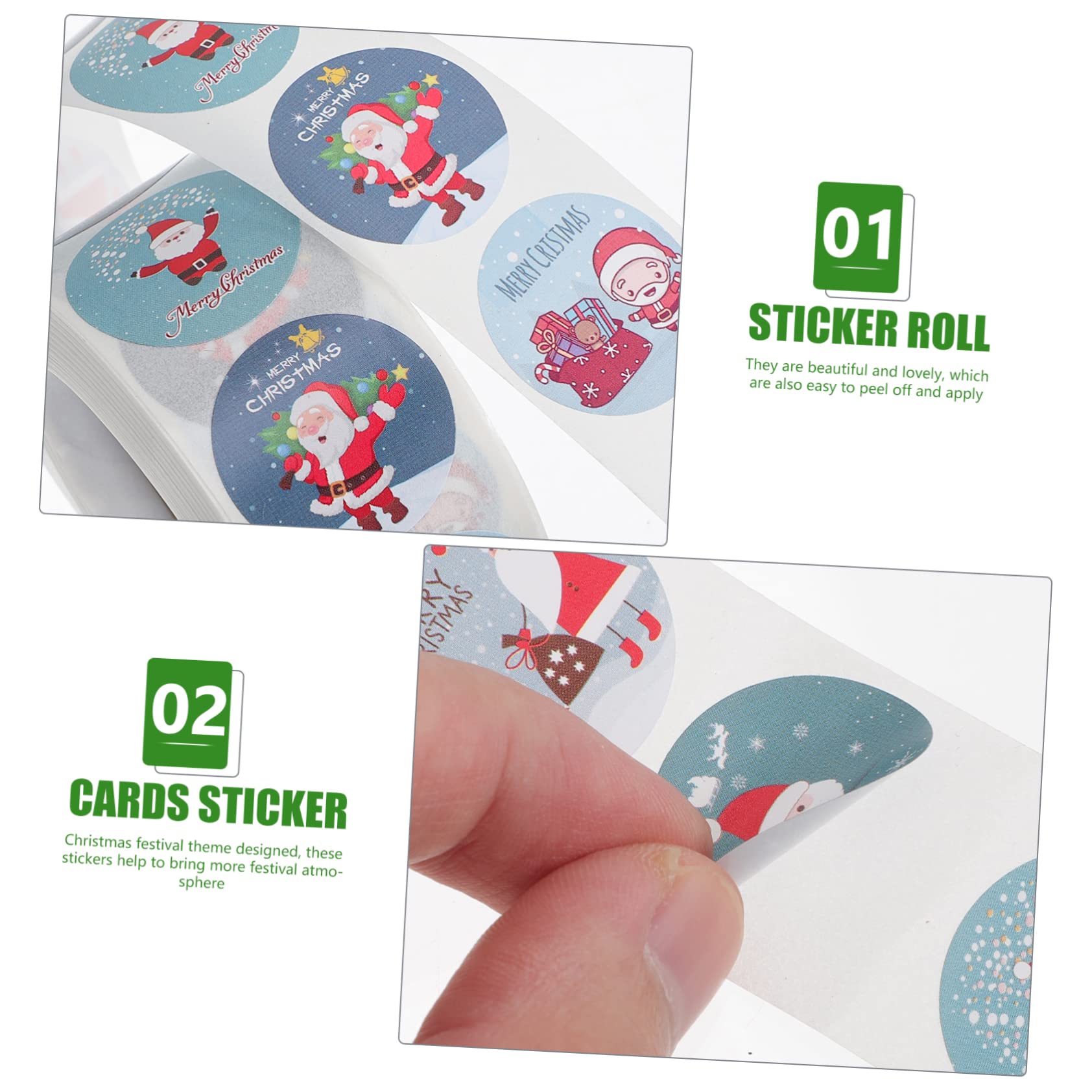 10rotoli Adesivi Natalizi Decorativi Di Stickers Con Motivi Festivi Per Pacchetti Biglietti e Buste Perfetti Per Natale e Fai Da Te