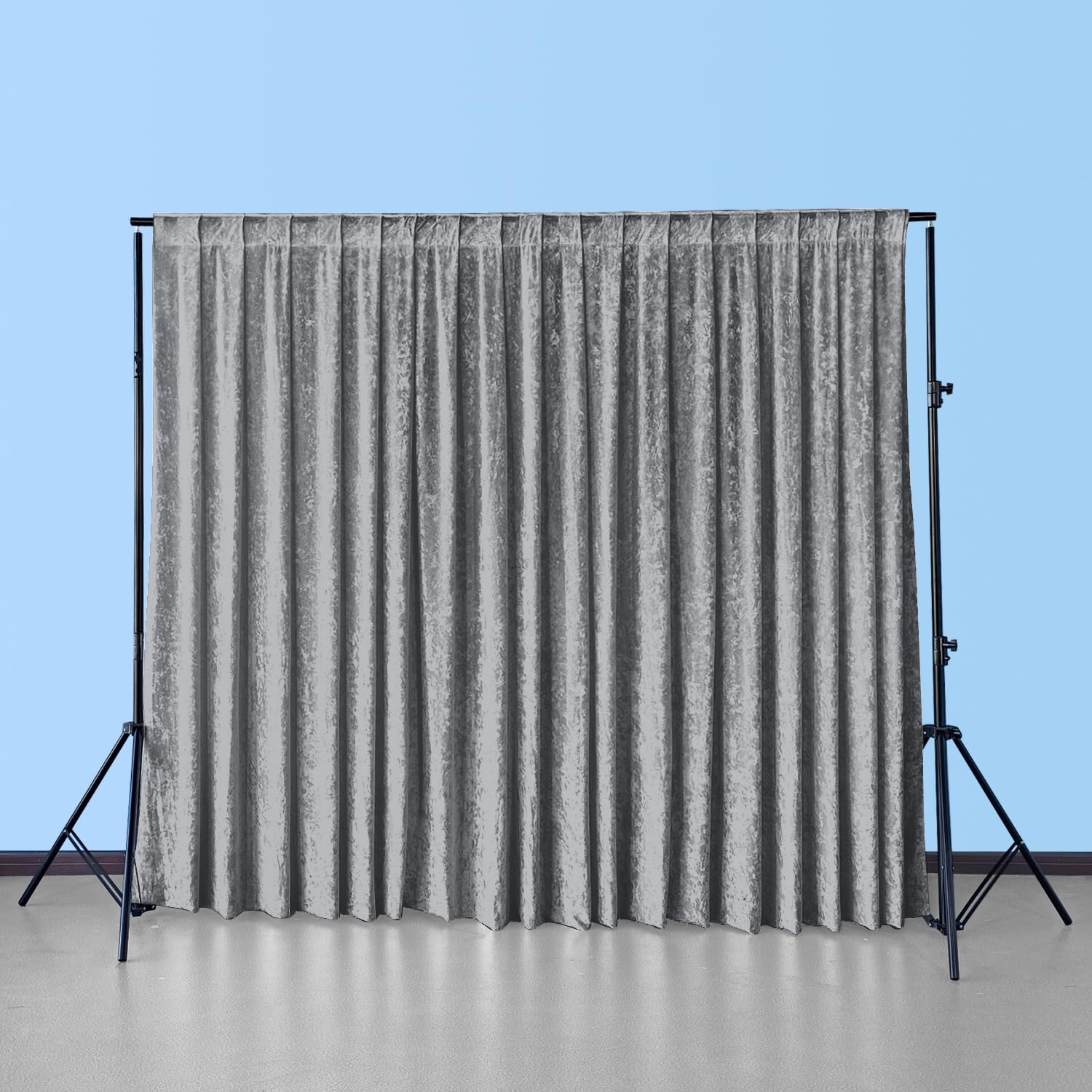 Trimming Shop Telón de fondo de terciopelo plateado para fotografía, tela resistente a las arrugas, 3 x 3 m, telón de fondo para estudio fotográfico, accesorios de fotografía para fondo de Navidad,