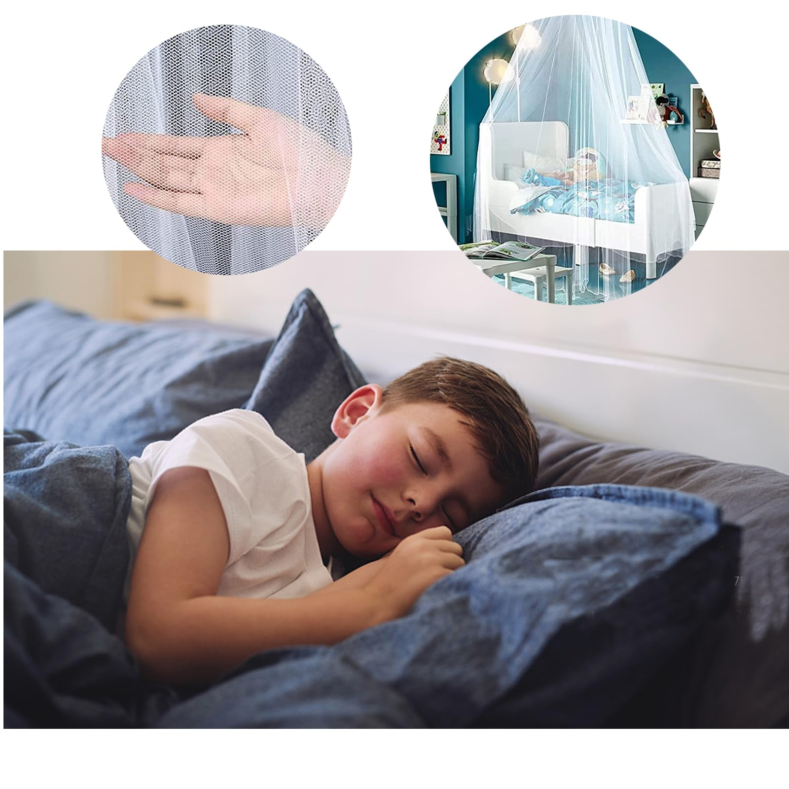 Zanzariera A Baldacchino, Zanzariera Anti-insetti, Zanzariera Per Letto Matrimoniale 2 Aperture Laterali Forma Rettangolare Decorativa Per Casa E Viaggio Bianco 250 X 200 X 200 Cm 86429401