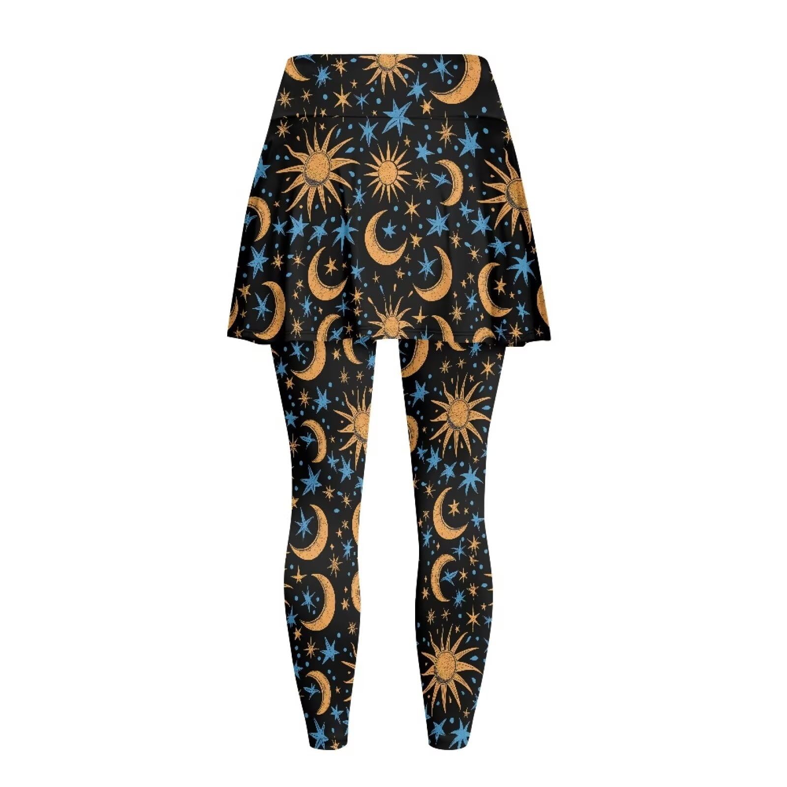 Poceacles Spódnice legginsy dla kobiet wysoka talia kontrola brzucha aktywny sport fitness tenis spódnice z legginsami spodnie do jogi
