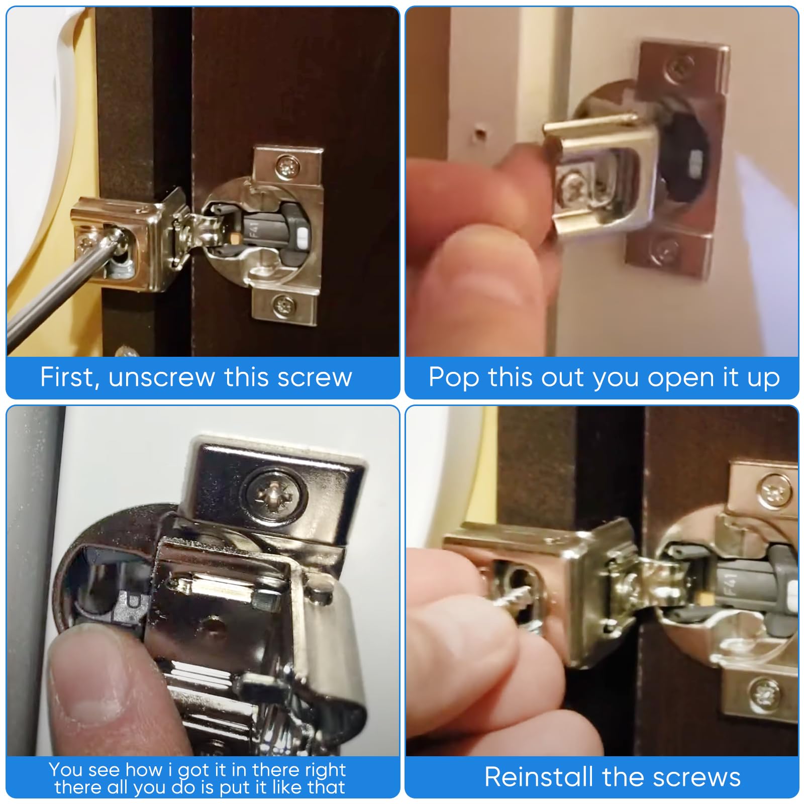 55pcs Door Hinge shims Cabinet Restrictor Clips, 86 Degree Angle